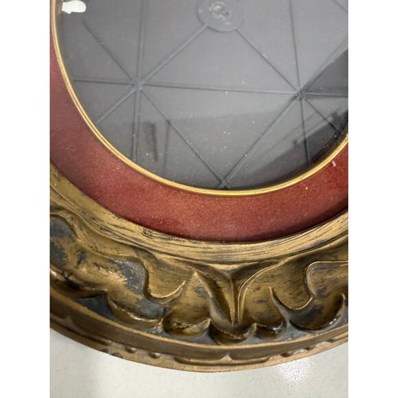 Vintage Oval Photo Frames Set of Three, Ornate Gilt Baroque  Vintage Oval Photo Frames, Gilt Baroque Decor, Set Trio, 7x6 Opening, Taiwan ROC